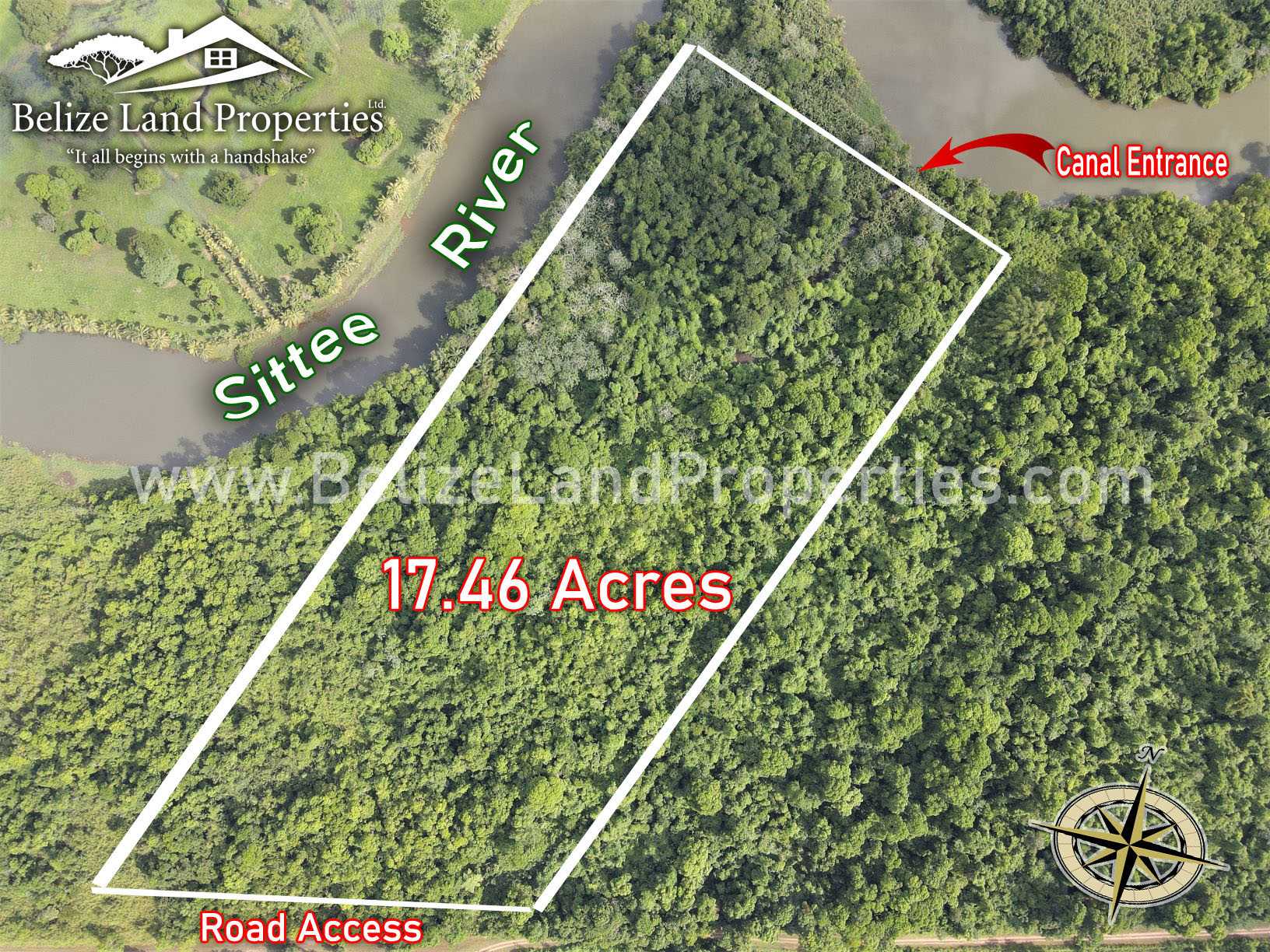 17.46 ACRES ON SOUTHERN BANKS OF SITTEE RIVER & MANMADE CANAL