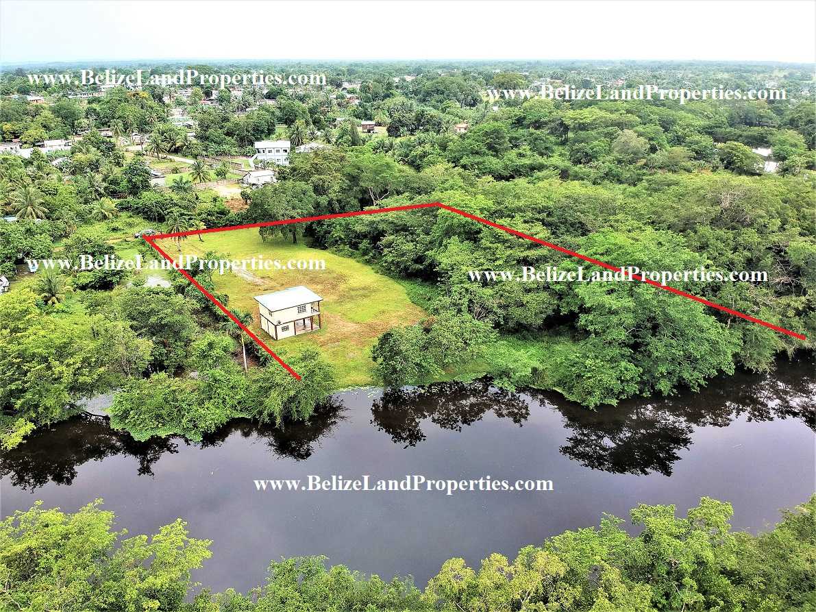 REDUCED! HOME ON 1.8 ACRES ALONG THE NEW RIVER, ORANGE WALK!