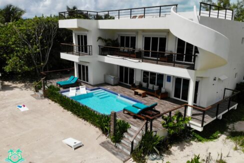 Mangata Villas – A Luxurious Adults-Only Beachfront Retreat with Moon Bar and Main House on Ambergris Caye, Belize