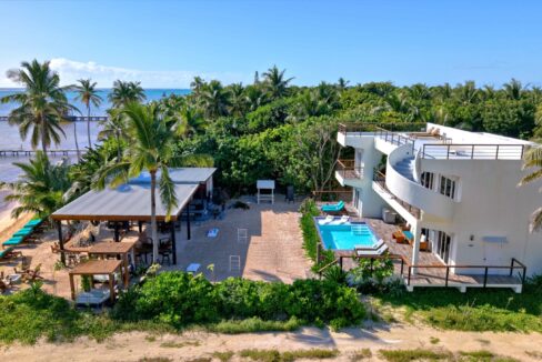 Mangata Villas – A Luxurious Adults-Only Beachfront Retreat with Moon Bar and Main House on Ambergris Caye, Belize