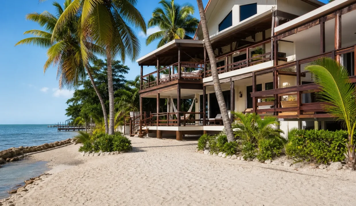 Beachfront vacation rental villa in Belize ready for short-term guest stays