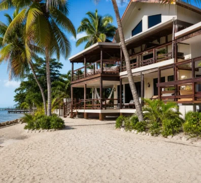 Beachfront vacation rental villa in Belize ready for short-term guest stays