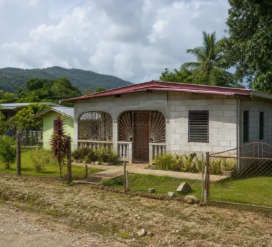 Affordable concrete-block home with land lot in an inland Belizean town