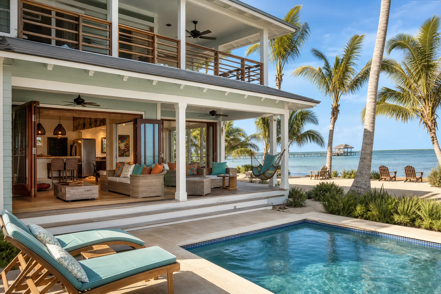 Beachfront furnished home in Hopkins or Placencia ready for immediate tourist rental